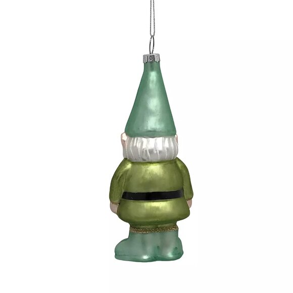 St. Nicholas Square Glass Gnome Christmas Ornament - Picture 2 of 2